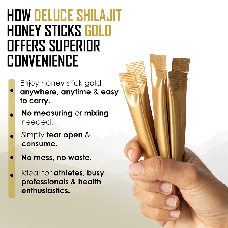 HIMALAYAN SHILAJIT HONEY STICKS - GOLD